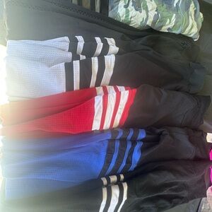 6 Bombshell Sportswear Black, Red, Blue Leggings, Camo